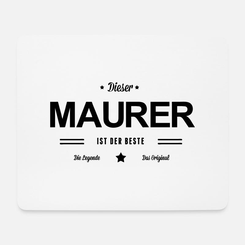 Bester Maurer - Mousepad (Querformat) - Weiß