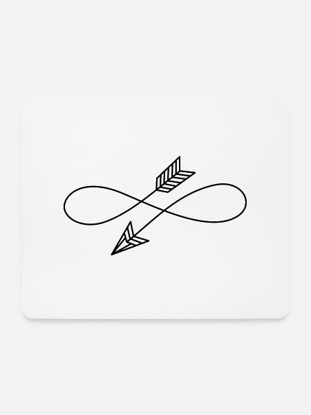 Infinity Pfeil, Beste Freunde, Liebe Freundin, Fun - Mousepad (Querformat) - Weiß