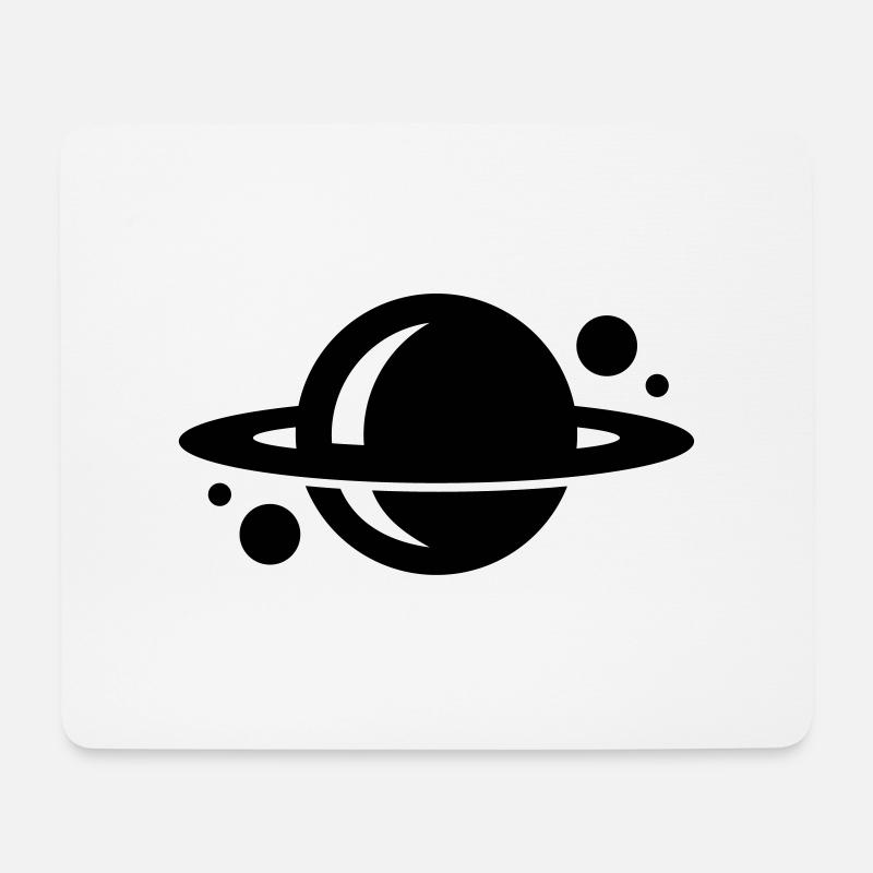 planet - Mousepad (Querformat) - Weiß