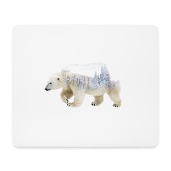 Ours polaire - Tapis de souris (format paysage) - blanc - Devant