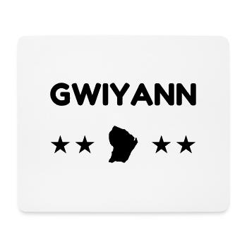 Guyane / 973 / Gwiyann / Gwiyan - Tapis de souris (format paysage) - blanc - Devant