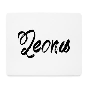 Leona - Tapis de souris (format paysage) - blanc - Devant