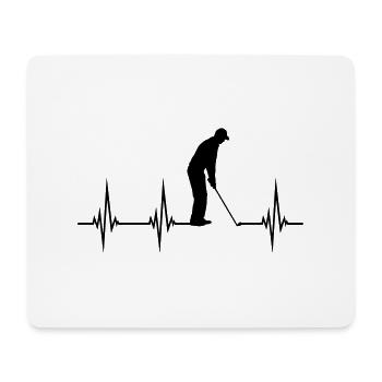 Pulse EKG golf - Tapis de souris (format paysage) - blanc - Devant