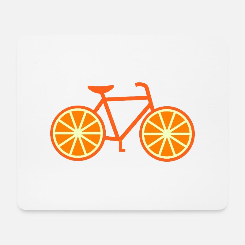 Fahrrad Orange - Mousepad (Querformat) - Weiß
