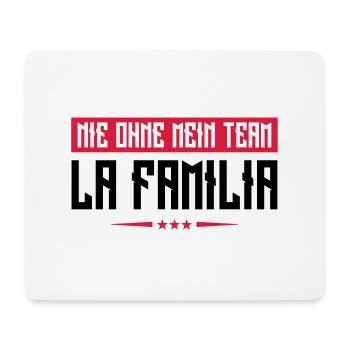 familia nie ohne mein team - Mousepad (Querformat) - Weiß - Vorne