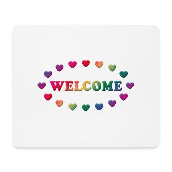 Welcome (Herzlich Willkommen) - Mousepad (Querformat) - Weiß - Vorne