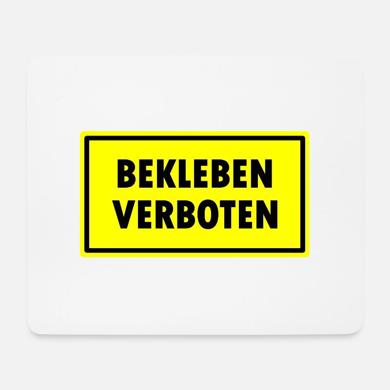 Bekleben Verboten - Mousepad (Querformat) - Weiß