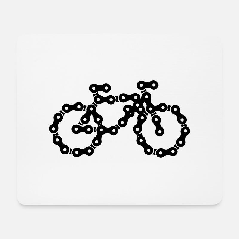 fahrrad - Mousepad (Querformat) - Weiß
