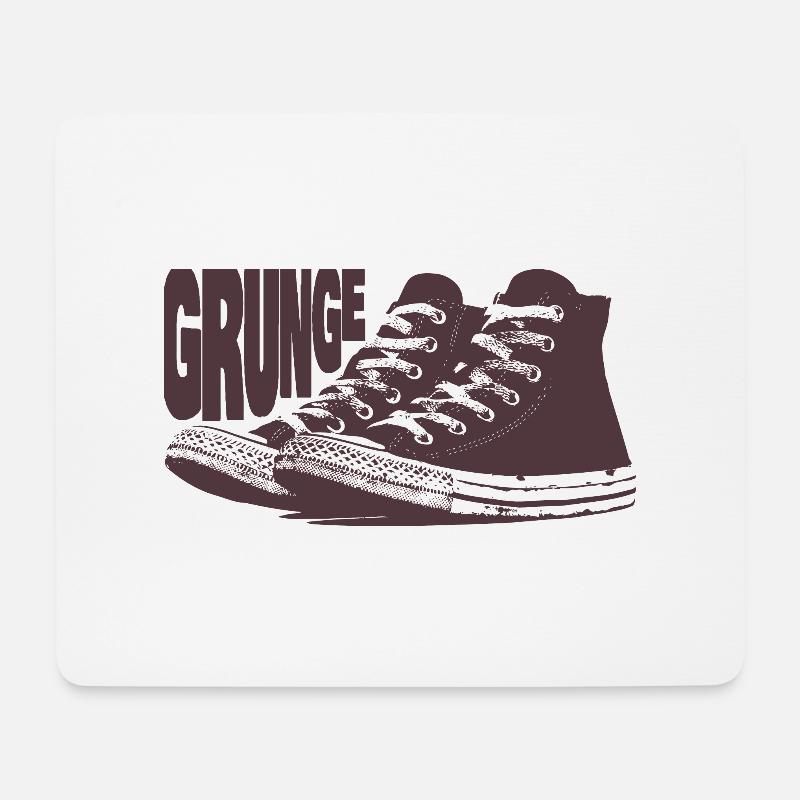 Grunge sneakers - Mouse Pad (horizontal) - white
