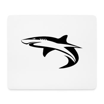 Requin - conception de géométrie vectorielle - Tapis de souris (format paysage) - blanc - Devant