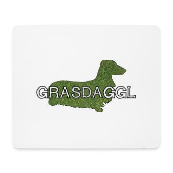 Grasdaggl typisch schwäbisches Schempfword - Mousepad (Querformat) - Weiß - Vorne