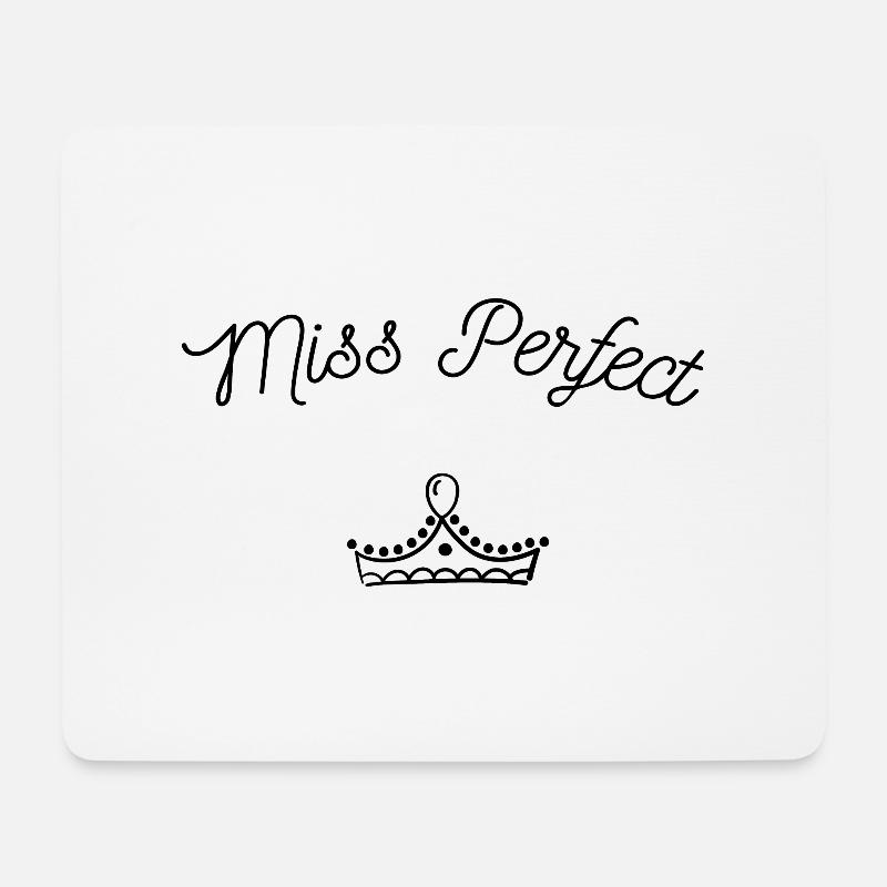Miss Perfect, miss perfection - Mousepad (Querformat) - Weiß