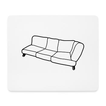 Clipart Design Sofa - Mousepad (Querformat) - Weiß - Vorne