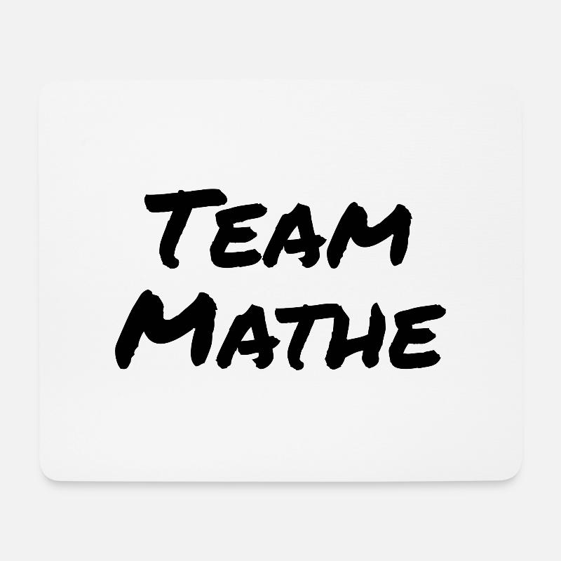 Team Mathe - Mousepad (Querformat) - Weiß