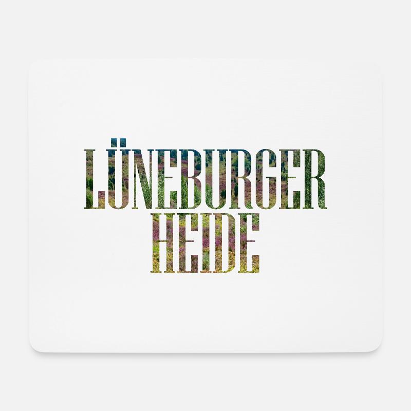 Lüneburger Heide Deutschland Landschaft - Mousepad (Querformat) - Weiß