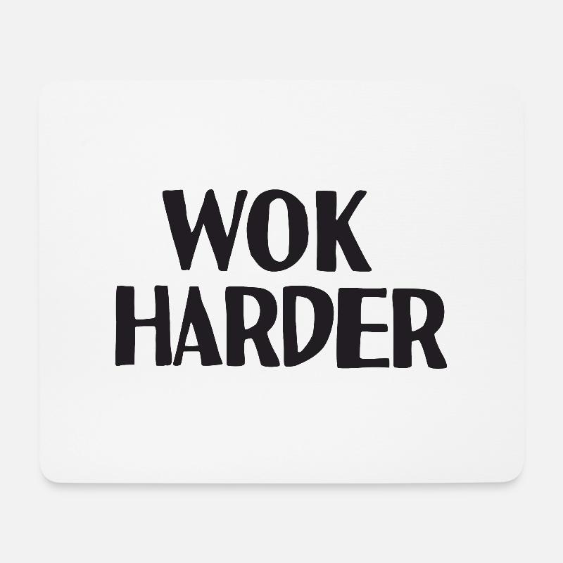 Wok härter - Mousepad (Querformat) - Weiß