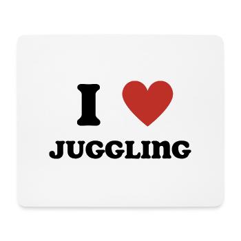 Ich liebe Jonglieren - Mousepad (Querformat) - Weiß - Vorne