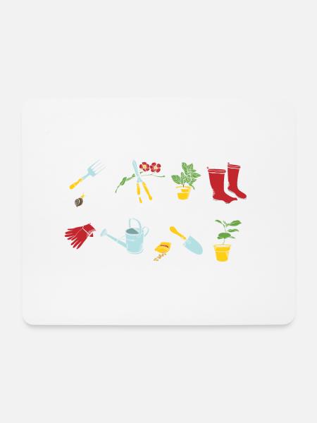 Gartenfee Gärtnerin Garten Gärtnern Kleingarten - Mousepad (Querformat) - Weiß