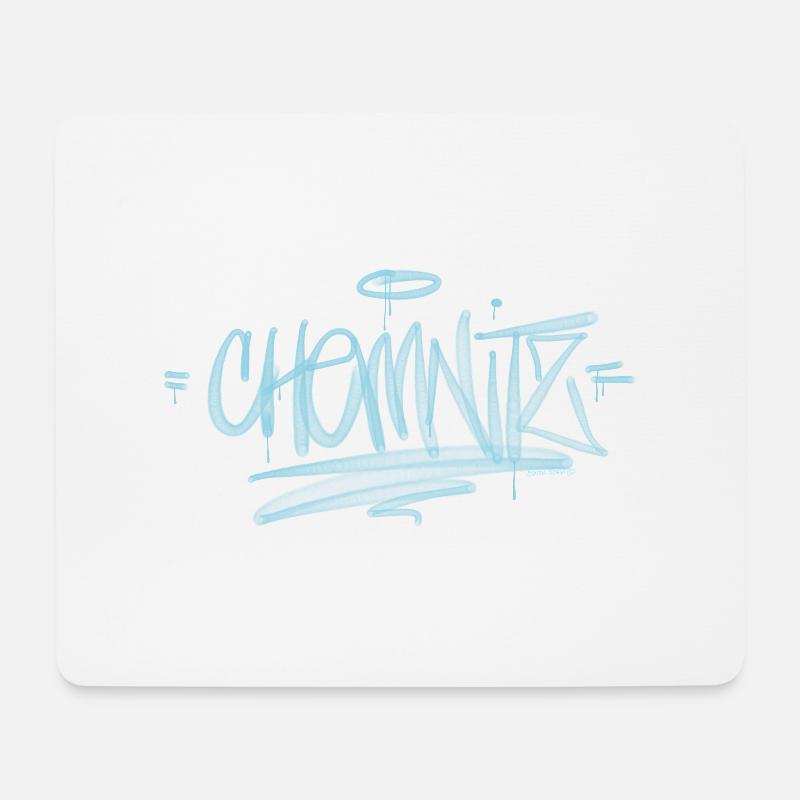 Chemnitz in gekonner Graffiti Tag Schri - Mousepad (Querformat) - Weiß