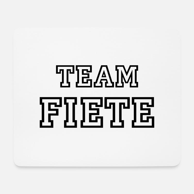 TEAM FIETE Hundename Rüde TeamTrikot - Mousepad (Querformat) - Weiß