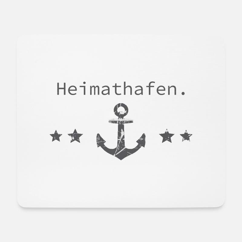 Heimathafen - Mousepad (Querformat) - Weiß