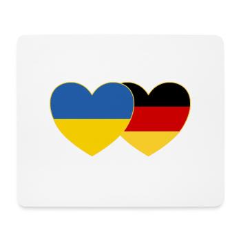 Ukraine Allemagne Drapeau du cœur - Tapis de souris (format paysage) - blanc - Devant
