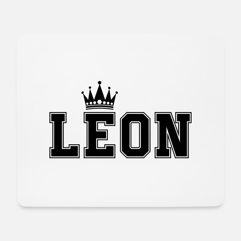 Leon - Mousepad (Querformat) - Weiß