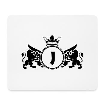 Letter J Coat of arms - Mouse Pad (horizontal) - white - Front
