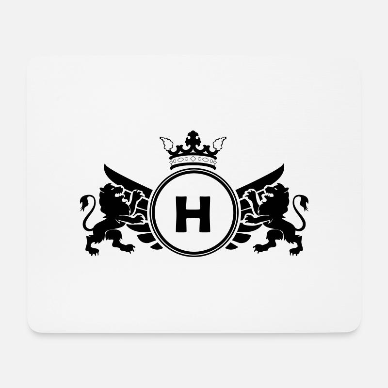 Buchstabe H Wappen - Mousepad (Querformat) - Weiß