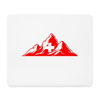 Schweizer Berge - Mousepad (Querformat) - Weiß - Vorne