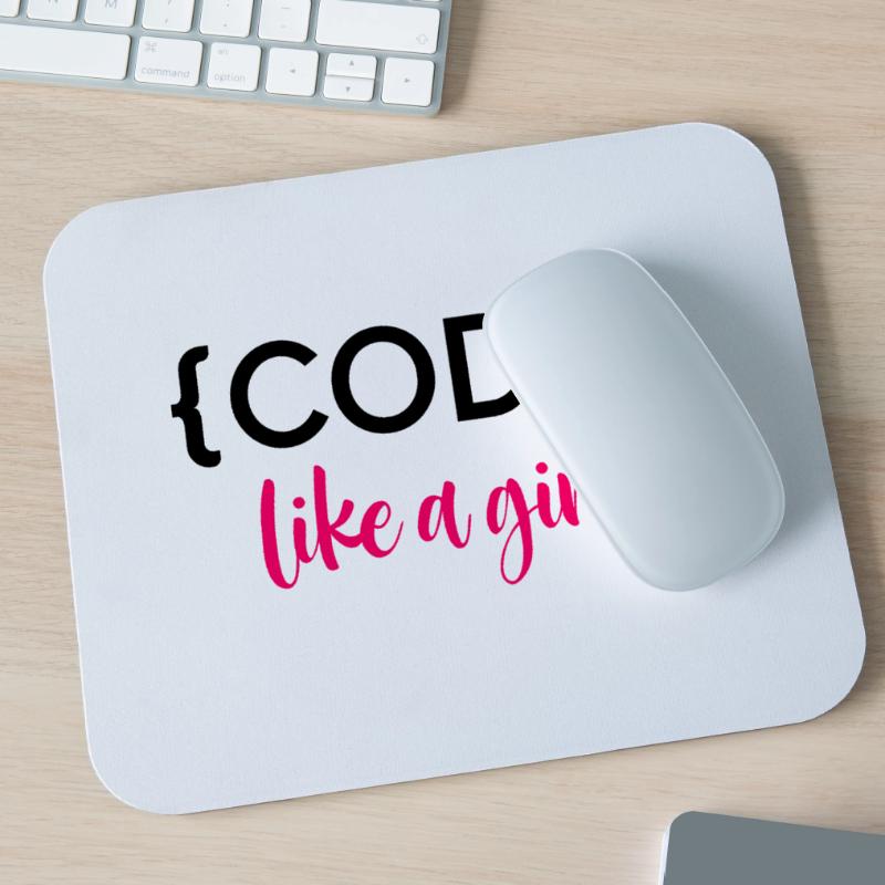 Code Like A Girl Programming Coder Computer Geek D Mousepad (Querformat)