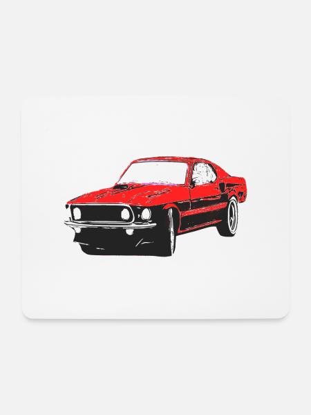 Auto - Mousepad (Querformat) - Weiß