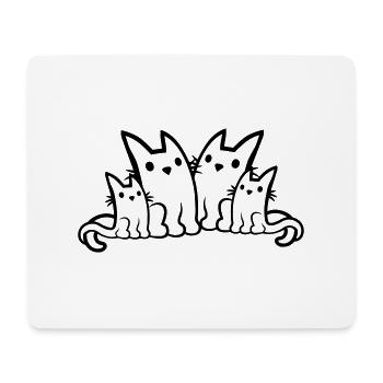 Mama Papa Cats Family - Mouse Pad (horizontal) - white - Front