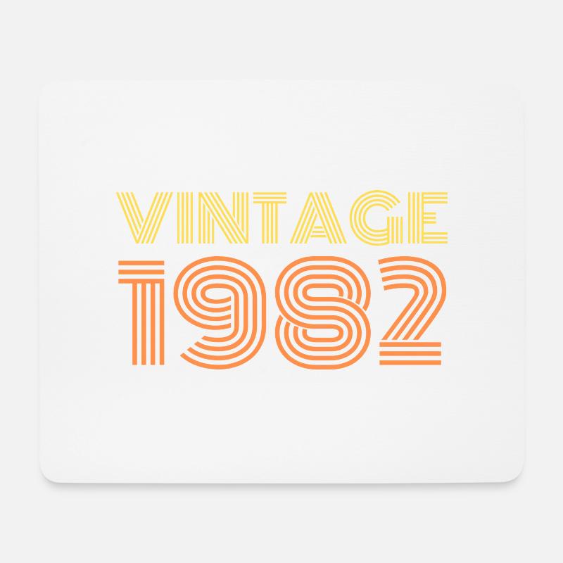 Vintage 1982- Retro-Birthday - Mouse Pad (horizontal) - white