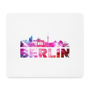Berlin Allemagne City Skyline Font Splash - Tapis de souris (format paysage) - blanc - Devant