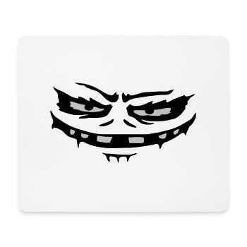 Böses Monster Gesicht Halloween - Mousepad (Querformat) - Weiß - Vorne