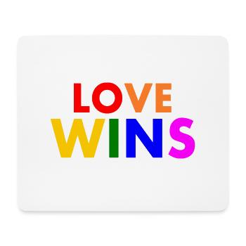 Love wins - Mousepad (Querformat) - Weiß - Vorne