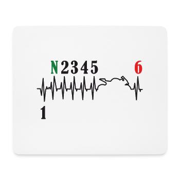 Motorcycle Gear Shift Heartbeat Biker - Mouse Pad (horizontal) - white - Front