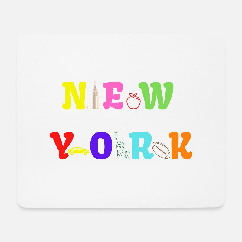 Vintage NEW YORK Shirt - Mousepad (Querformat) - Weiß