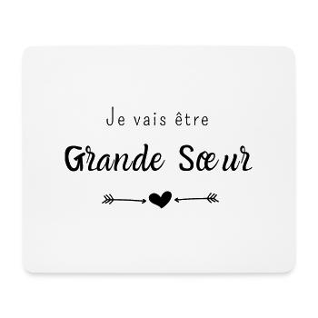 Je vais être grande sœur - Tapis de souris (format paysage) - blanc - Devant