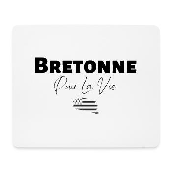 bretonne pour la vie - idée cadeau breton - Tapis de souris (format paysage) - blanc - Devant