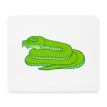 Conception de serpent dangereux maléfique - Tapis de souris (format paysage) - blanc - Devant