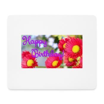Happy Birthday! - Mousepad (Querformat) - Weiß - Vorne