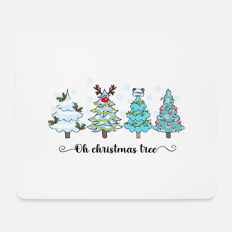 Oh Christmas Tree - Mousepad (Querformat) - Weiß