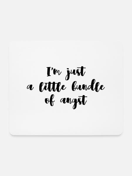 Kleines Bündel Angst | Geschenk für Nervöse - Mousepad (Querformat) - Weiß