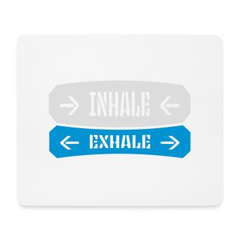 Inspirez expirez Yoga citation - Tapis de souris (format paysage) - blanc - Devant