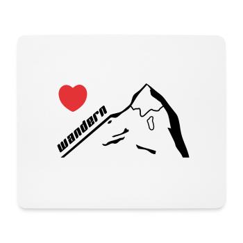 Ich Liebe Wandern - Mousepad (Querformat) - Weiß - Vorne