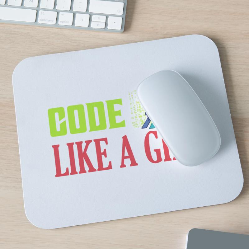 Code Like A Girl Programmer Coding Mouse Pad (horizontal)