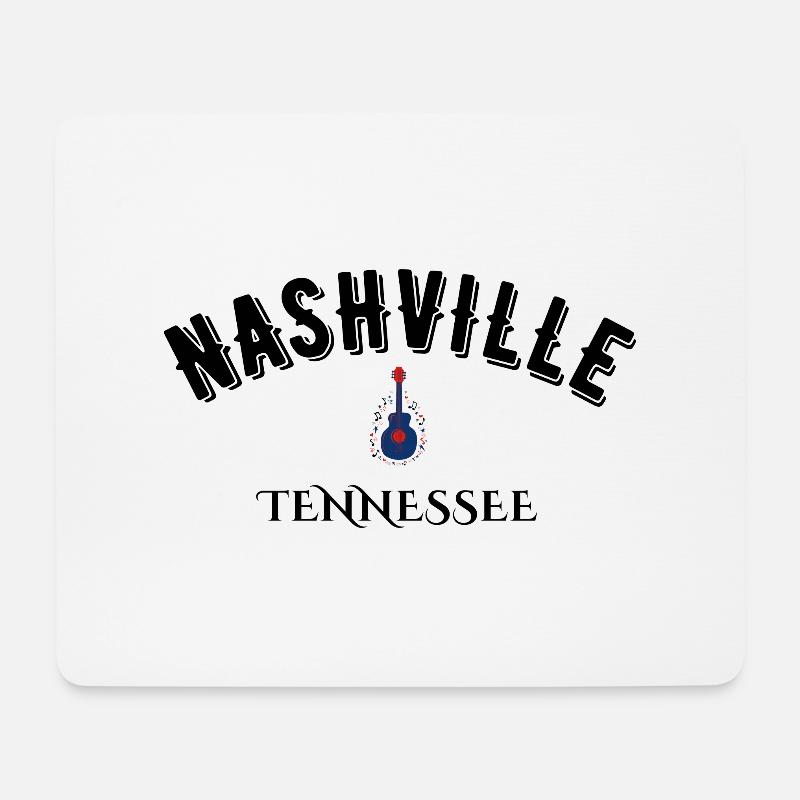 Nashville, Tennessee - Mousepad (Querformat) - Weiß