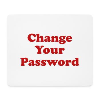 Change your Password! - rot - Mousepad (Querformat) - Weiß - Vorne